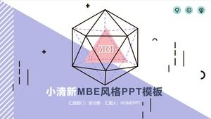 Modèle PPT de polygone MBE créatif violet