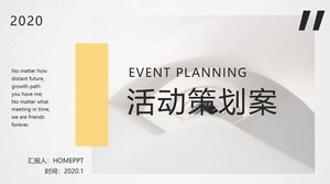 Modello PPT per la pianificazione di piccoli eventi leggeri e colorati