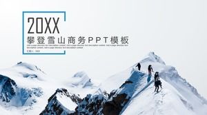 Modello di coesione PPT della squadra del fondo di scalata di montagna della neve