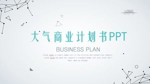 具有簡單虛線背景的商業融資計劃的PPT模板