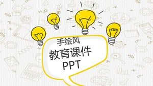 Cartoon hand drawn light bulb background chemistry open class PPT courseware template Cartoon hand drawn light bulb background chemistry open class PPT courseware template