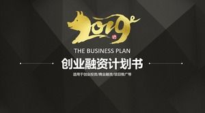 Szablon PPT biznesowego planu finansowania z czarnego złota 2019