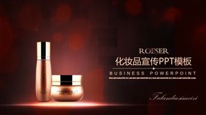 Elegant red cosmetic introduction PPT template