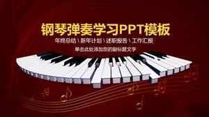 Szablon materiałów szkoleniowych PPT do treningu gry na fortepianie