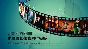 Yeşil film film ve televizyon medya sanayi PPT şablonu