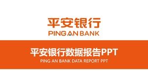 Prosty pomarańczowy Ping An Bankowy szablon raportu PPT