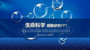 Blue life science PPT template PowerPoint Templates Free Download