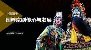 Plantilla PPT de Herencia y Desarrollo de la Ópera Nacional de Pekín