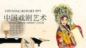 Modelo de PPT de arte de ópera chinesa