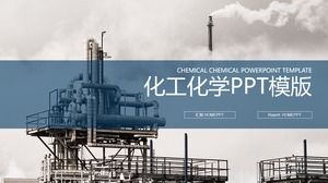 Przemysłowy szablon PPT na tle zakładu chemicznego