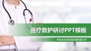 Hospital PPT template with simple doctor background