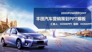 PPT-Vorlage des Toyota-Autoverkaufsmarketingplans
