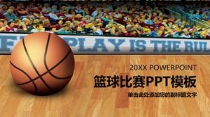 Basketball game PPT template for basketball background