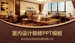 Modello PPT di interior design marrone