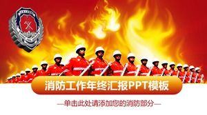 Hintergrundarbeit PPT-Vorlage für Feuerwehr und Feuerwehr