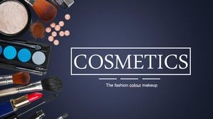 Schönheit Make-up PPT Vorlage für Kosmetik Hintergrund