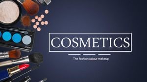 Modelo de PPT de maquiagem de beleza para fundo de cosméticos