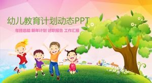 Plantilla PPT de educación infantil de dibujos animados