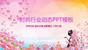 Szablon mody PPT różowy przemysł kosmetyczny