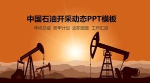 Ölfeld Ölbergbau PPT Vorlage