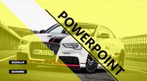 Automobile background PPT template for Audi sports car background