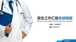 Blaue Krankenhausarztarbeit zum Jahresende Zusammenfassung PPT-Vorlage