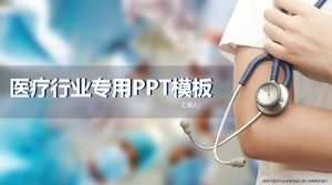 Medyczny stetoskop PPT szablon doktorski stetoskop pigułek tło
