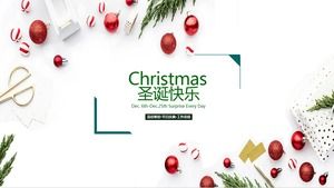 Simple and fresh Christmas event planning PPT template
