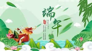 Modèle PPT dynamique de bateau-dragon Dragon Boat Festival