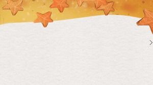 Cartoon hand-painted five-pointed star PPT background picture