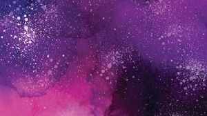 Фиолетовые акварельные чернила PPT фоновый рисунок