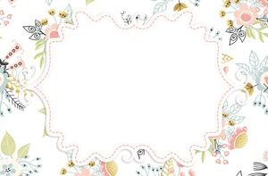 Cartoon flower PPT border background picture