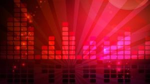 Red stage lighting character silhouette PPT background picture