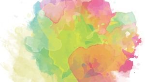 Three colorful watercolor PPT background pictures