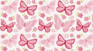 Unduh gratis gambar latar belakang PPT kupu-kupu busana merah muda