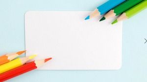 Two color pencil PPT background pictures