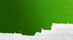 2つの緑と白の壁PPT背景画像
