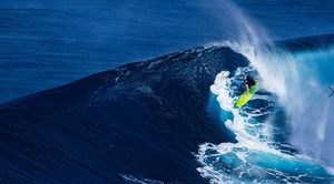 Two sea wave surfing PPT background pictures