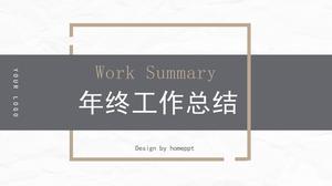 Simple brown work summary report PPT template