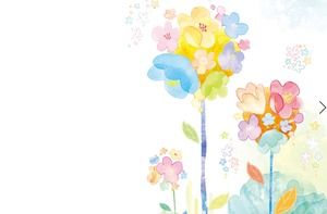 Four colorful watercolor PPT background pictures
