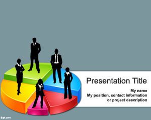 Torta do negócio 3D modelo de gráfico para o PowerPoint