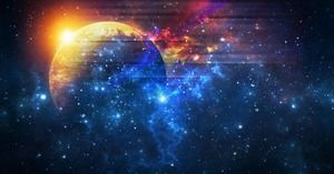 Beautiful universe planet PPT background picture