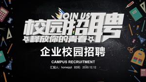 Plantilla PPT de feria tridimensional de reclutamiento en campus