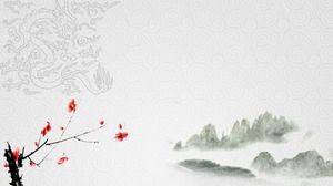 Tre eleganti immagini di sfondo in stile cinese PPT
