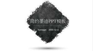 Einfache schwarze Tinte Hintergrund PPT Vorlage kostenloser Download
