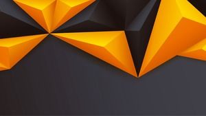 Orange schwarzes festes Polygon-PPT-Hintergrundbild
