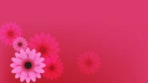 Pink beautiful flower PPT background picture