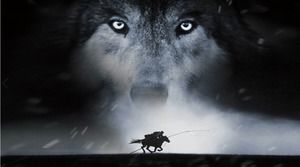 Image de fond de loup noir PPT