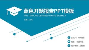 Biru laporan pembukaan tesis wisuda praktis template PPT