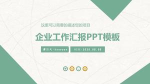 Yeşil basit ve pratik çalışma raporu PPT şablonu
